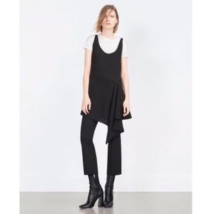 Zara Woman Mini Dress with waterfall hem